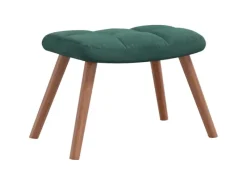 Hocker^vidaXL Schaukelstuhl mit Hocker Samt Dunkelgrün