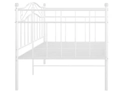 vidaXL Schlafsofa Bettgestell Weiß Metall 90x200 cm650988