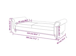 Sofas^vidaXL Schlafsofa mit Armlehnen Kunstleder braun