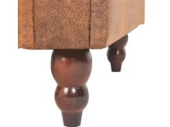 Sofas^vidaXL Schlafsofa mit Armlehnen Kunstleder braun