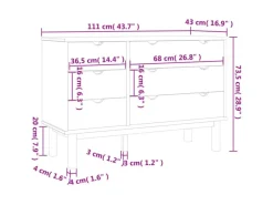 Sideboards|Kommode^vidaXL Schubladenschrank OTTA 113,5x39,5x73 cm Massivholz Kiefer