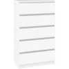 Kommode^vidaXL Schubladenschrank Weiß 60x36x103 cm Holzwerkstoff