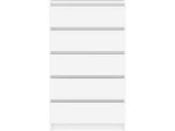 Kommode^vidaXL Schubladenschrank Weiß 60x36x103 cm Holzwerkstoff