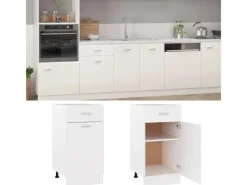 Schränke^vidaXL Schubunterschrank Weiß 40x46x81,5 cm Holzwerkstoff