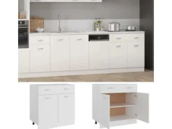 Schränke^vidaXL Schubunterschrank Weiß 80x46x81,5 cm Holzwerkstoff