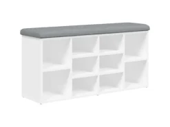 Sitzbänke^vidaXL Schuhbank Weiß 102x32x50 cm Holzwerkstoff