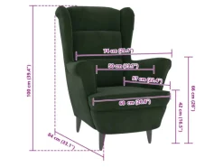 Sessel^vidaXL Sessel Dunkelgrün Samt Modell 1