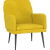 Sessel^vidaXL Sessel Gelb 62x79x79 cm Samt Modell 1