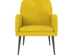 Sessel^vidaXL Sessel Gelb 62x79x79 cm Samt Modell 1