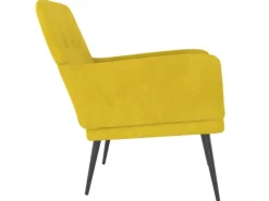 Sessel^vidaXL Sessel Gelb 62x79x79 cm Samt Modell 1