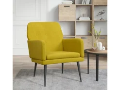 Sessel^vidaXL Sessel Gelb 62x79x79 cm Samt Modell 1