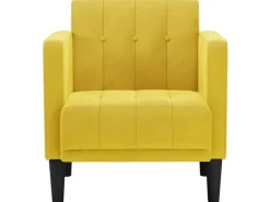 Sessel^vidaXL Sessel mit Armlehnen Gelb 53 cm Samt 4100558