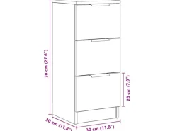 Kommode^vidaXL Sideboard Artisan-Eiche 30x30x70 cm Holzwerkstoff 856957