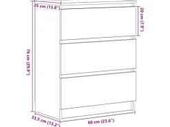 Sideboards^vidaXL Sideboard Artisan-Eiche 60x35x76 cm Holzwerkstoff 862492