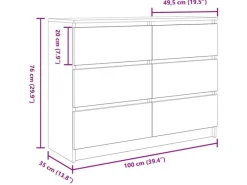 Kommode^vidaXL Sideboard 100x35x76 cm Holzwerkstoff 3328501