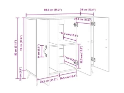 vidaXL Sideboard Braun 90 x 34 x 80 cm Holzwerkstoff 879576
