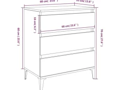 Sideboards^vidaXL Sideboard Braun Eichen-Optik 60x35x70 cm Holzwerkstoff 823055