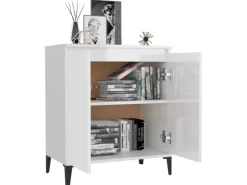Kommode^vidaXL Sideboard Hochglanz-Weiß 60x35x70 cm Holzwerkstoff 806082