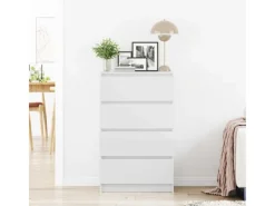 Sideboards^vidaXL Sideboard Hochglanz-Weiß 60x35x98,5 cm Holzwerkstoff 800537