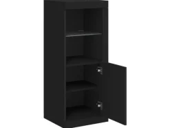 vidaXL Sideboard mit LED-Leuchten Schwarz 41x37x100 cm 836645
