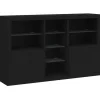 Sideboards^vidaXL Sideboard mit LED-Leuchten Schwarz 162x37x100 cm 3209171