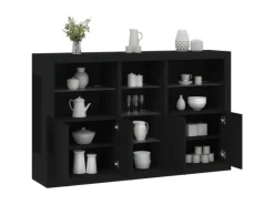 Sideboards^vidaXL Sideboard mit LED-Leuchten Schwarz 162x37x100 cm 3209171