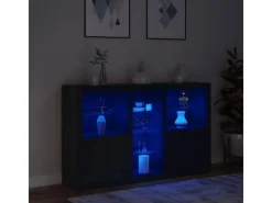 Sideboards^vidaXL Sideboard mit LED-Leuchten Schwarz 162x37x100 cm 3209171