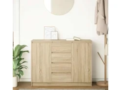 vidaXL Sideboard mit Schubladen Sonoma-Eiche 100,5x35x76 cm 3328446