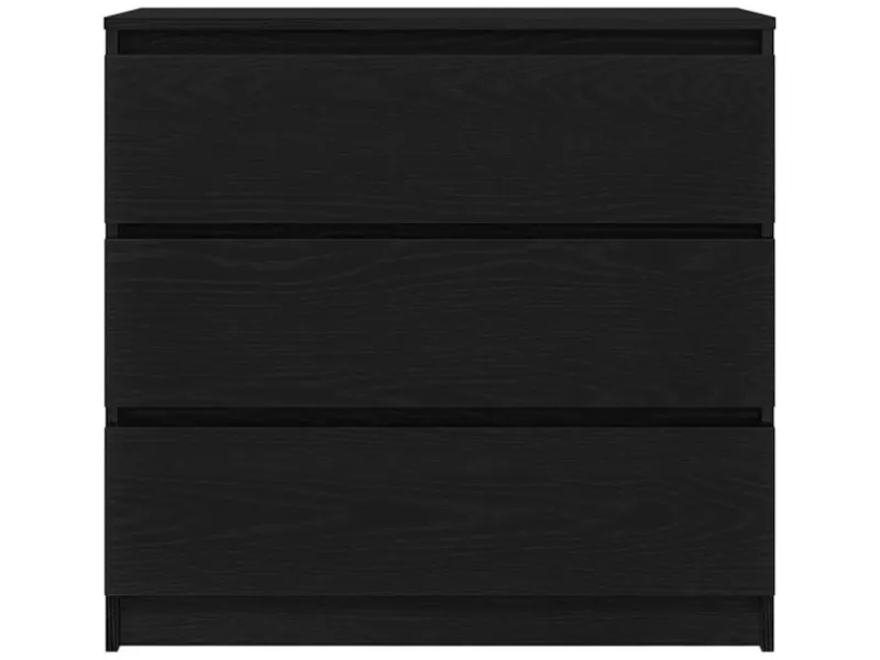 vidaXL Sideboard Schwarz Eichen-Optik 80x35x76 cm Holzwerkstoff 861734