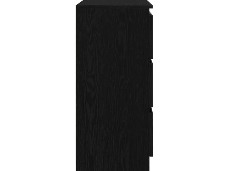 vidaXL Sideboard Schwarz Eichen-Optik 80x35x76 cm Holzwerkstoff 861734