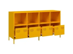 vidaXL Sideboard Senf 135x39x73,5 cm Kaltgewalzter Stahl 3307164