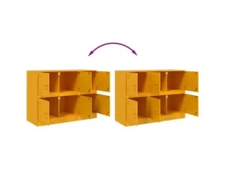 Sideboards|Kommode^vidaXL Sideboard Senf 99x39x73 cm Stahl 841796