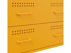 vidaXL Sideboard Senf 68x39x89 cm Stahl 842985