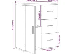 Sideboards^vidaXL Sideboard Weiß 60x31x70 cm Holzwerkstoff 840471