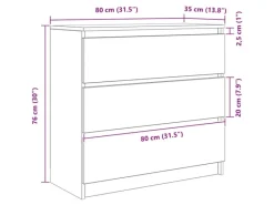 vidaXL Sideboard 80x35x76 cm Holzwerkstoff 861733