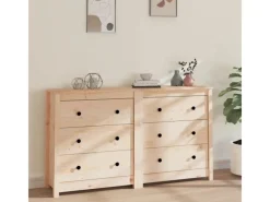 vidaXL Sideboard 140x35x80 cm Massivholz Kiefer 3114079