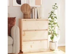 Sideboards^vidaXL Sideboard 60x34x75 cm Massivholz Kiefer 813360