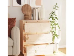 Sideboards^vidaXL Sideboard 60x34x75 cm Massivholz Kiefer 813360