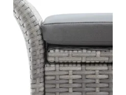 Sitzbänke^vidaXL Sitzbank mit Stauraum und Kissen 138 cm Poly Rattan 45809