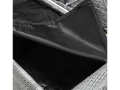 Sitzbänke^vidaXL Sitzbank mit Stauraum und Kissen 138 cm Poly Rattan 45809