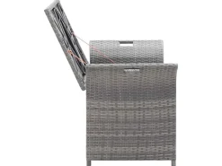 Sitzbänke^vidaXL Sitzbank mit Stauraum und Kissen 138 cm Poly Rattan 45809