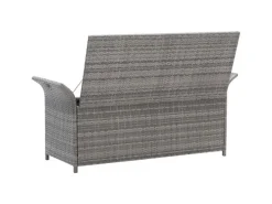 Sitzbänke^vidaXL Sitzbank mit Stauraum und Kissen 138 cm Poly Rattan 45809