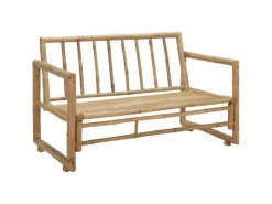 vidaXL 2-Sitzer Gartensofa mit Polstern Bambus