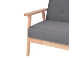 vidaXL 3-Sitzer Sofa Stoff Dunkelgrau Modell 3