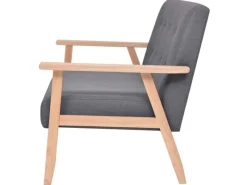 vidaXL 2-Sitzer Sofa Stoff Dunkelgrau Modell 3