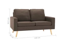 vidaXL 2-Sitzer-Sofa Braun Stoff