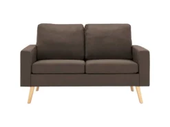 vidaXL 2-Sitzer-Sofa Braun Stoff