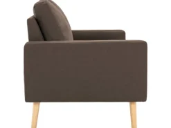 vidaXL 2-Sitzer-Sofa Braun Stoff