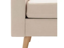 Sofas^vidaXL 2-Sitzer-Sofa Creme Stoff