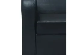 Sofas^vidaXL 2-Sitzer-Sofa Kunstleder Schwarz